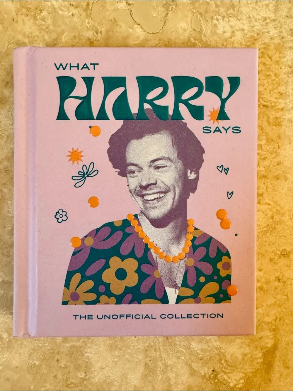 What Harry Says Hardcover Book - Pink & Teal Cover